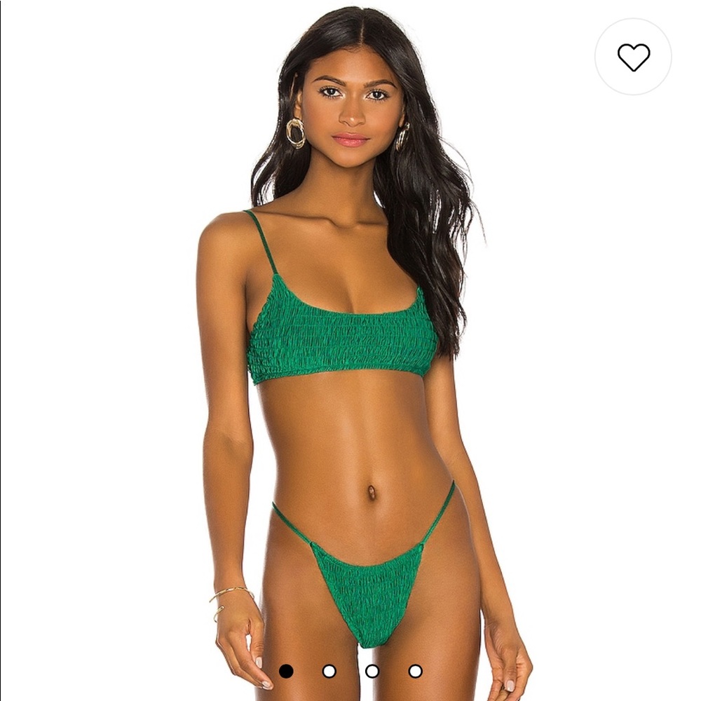 Superdown Olivia Smocked Bikini - Top : Size Medium & Bottom : Size Large